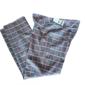 TanJay Womens Size L Pink Plaid Pants